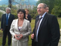 Ministr Fuksa s ředitelkou Střední odborné školy Šumperk 