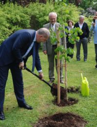 Ministr Bendl zasadil strom.